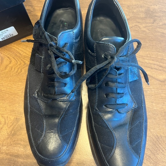 Gucci scarpa suola gomma limonge/Nashville/nastro nero SIZE 10+D. Black. - Picture 11 of 11